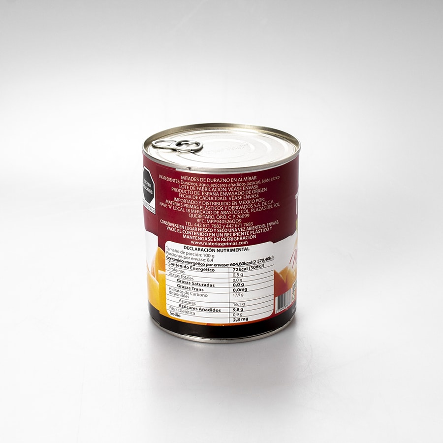 Durazno en Almíbar Tierritas 800 Gr