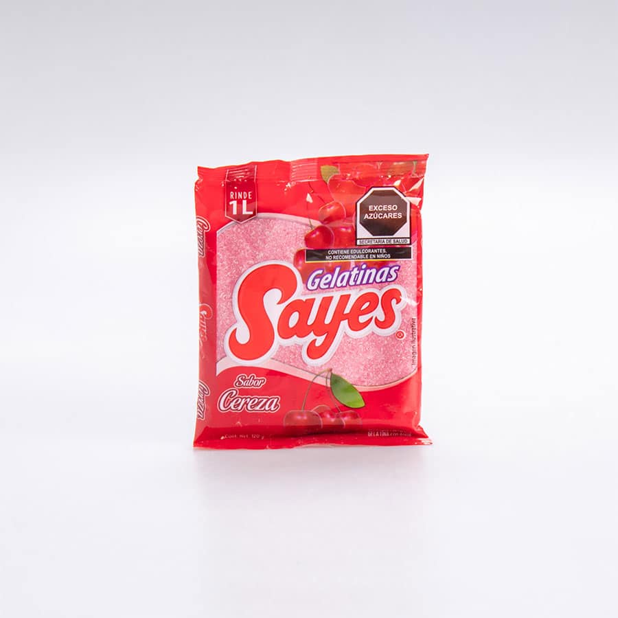 Gelatina Sabor Cereza Sayes Agua 120 Gr
