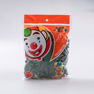 Globo Verde Esmeralda #9 Payaso 100 Pz