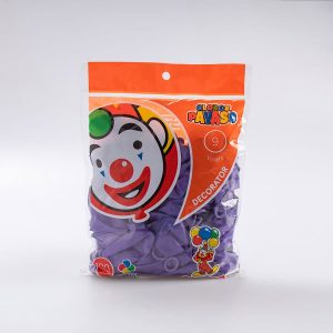 Globo Violeta #9 Payaso 100 Pz