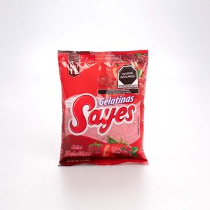Gelatina Sabor Frutos Rojos Sayes Agua 120 Gr