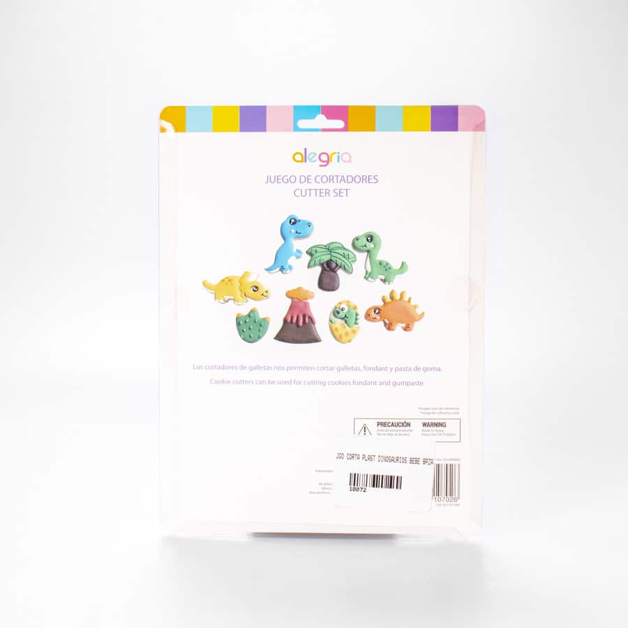 Juego Cortador Dinosaurios Bebés 8 Pz