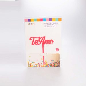 Letrero Acrilico Fucsia Te Amo Con Brillitos