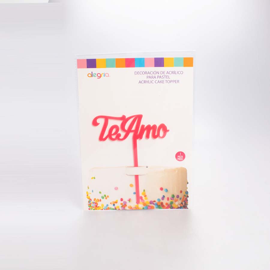 Letrero Acrilico Fucsia Te Amo Con Brillitos