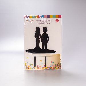 Letrero Acrilico Negro Novios en Boda