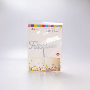 Letrero Acrilico Plateado Felicidades