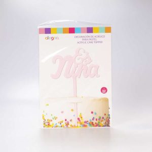 Letrero Acrilico Rosa Es Niña con Brillitos