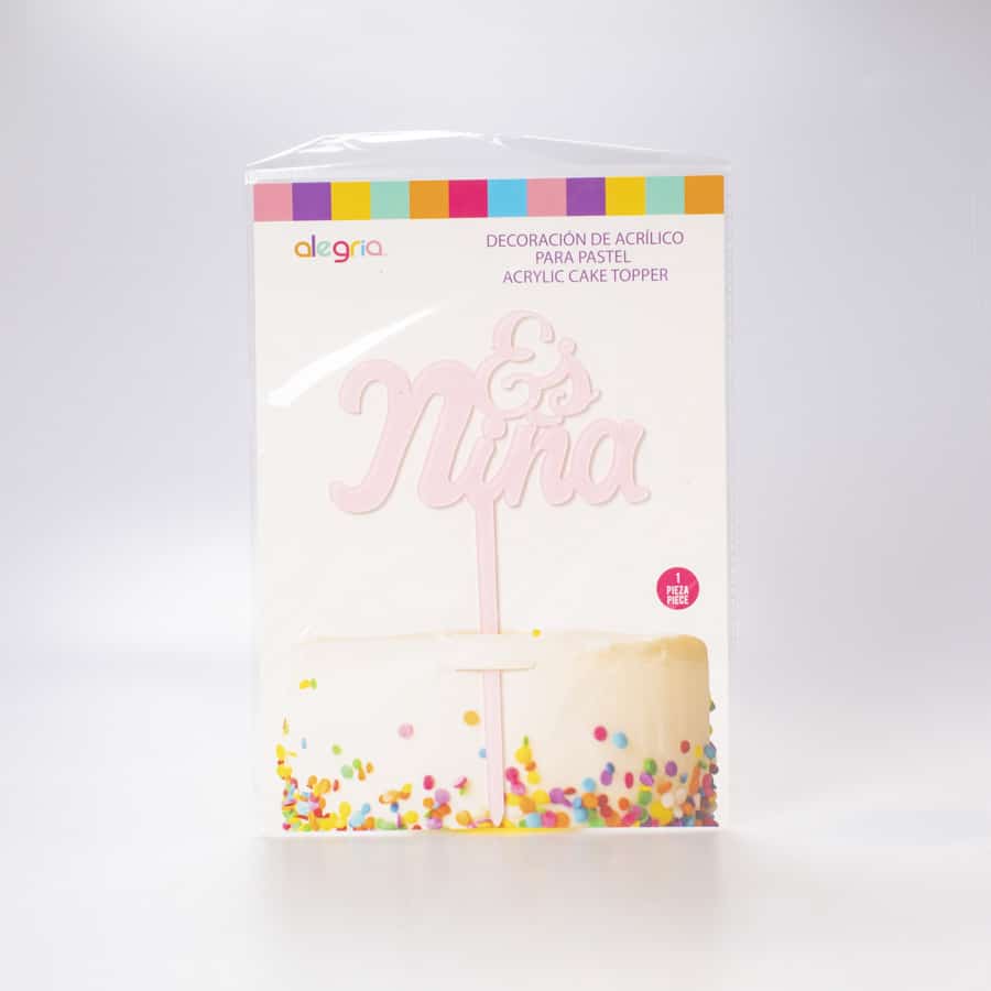 Letrero Acrilico Rosa Es Niña con Brillitos