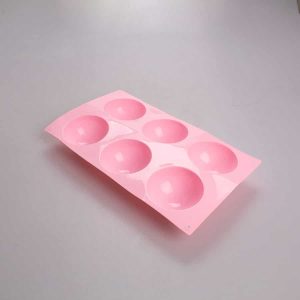 Molde Media Esfera de Silicón 6 Cav