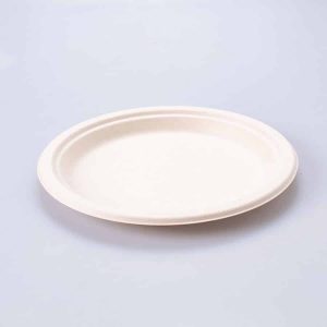 Plato Redondo Liso Natural Compostable 22.5 Cm Conver 10 Pz
