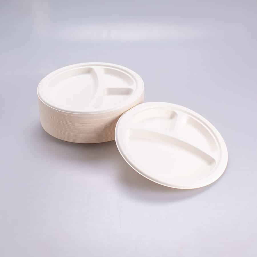 Plato 3 div Redondo 22.5 Cm Bio 125 Pz