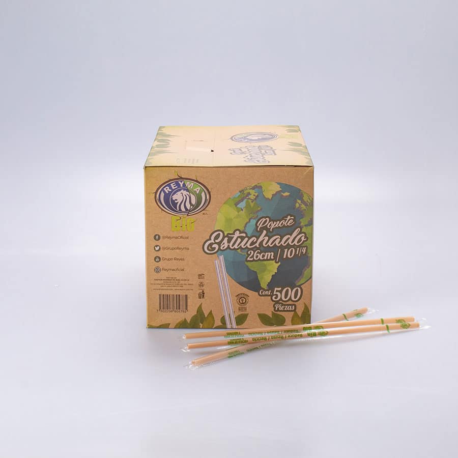 Popote Bio Reyma Flex Estuchado 500 Pz