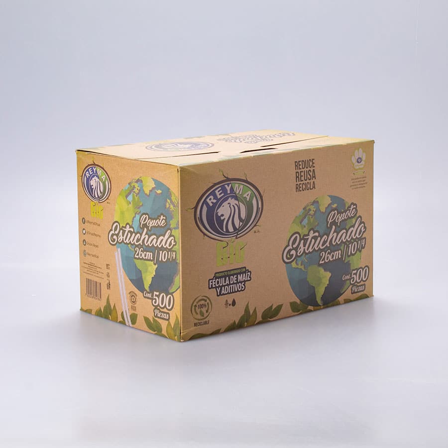 Popote Bio Reyma Estuchado 500 Pz