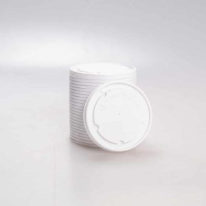 Tapa Blanca Plana Contenedor 4 Oz I. Paper 100 Pz