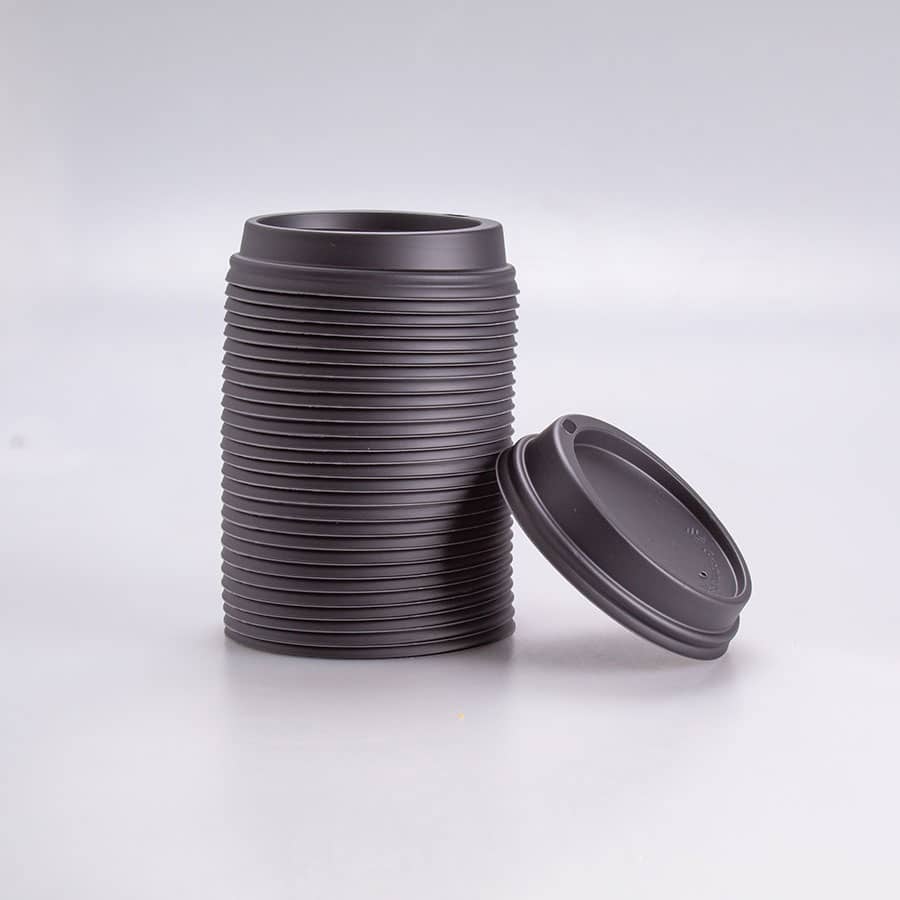 Tapa Domo Negra para Vasos 12-16 Oz I. Paper 100 Pz