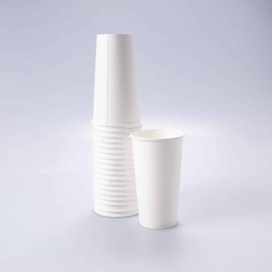 Vaso Blanco de Papel 20 Oz Bebida Caliente Conver 50 Pz
