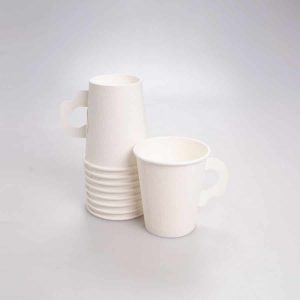Vaso Blanco de Papel 8 Oz C/Asa I. Paper 50 Pz