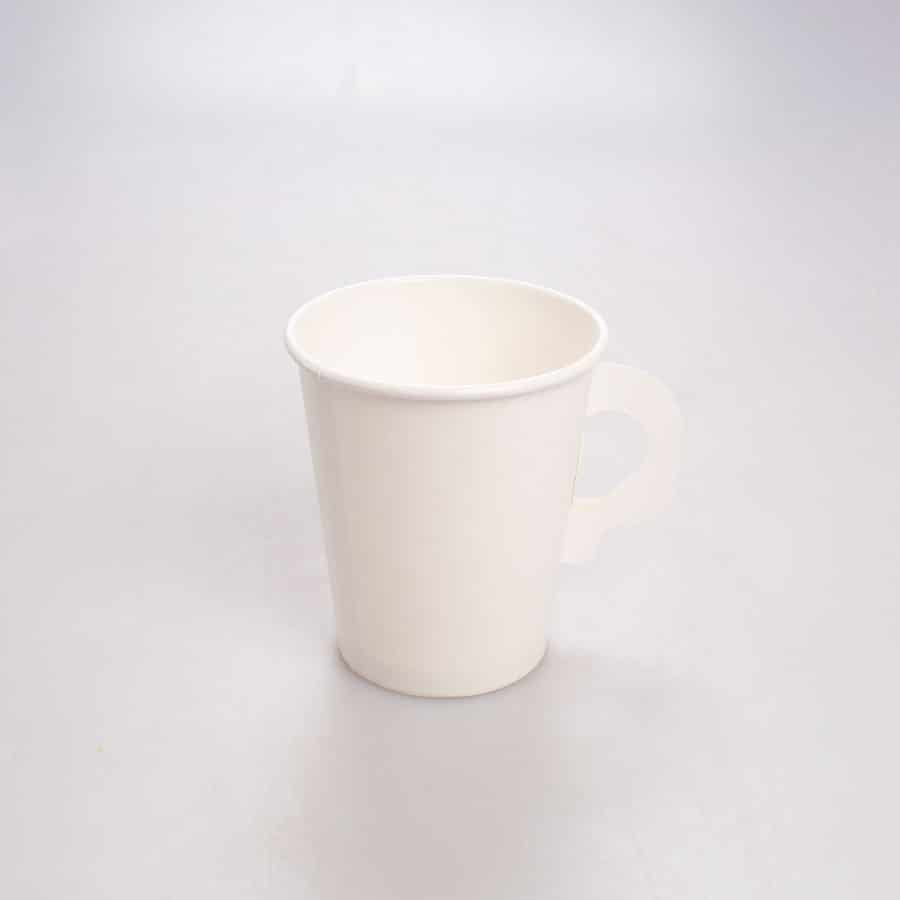 Vaso Blanco de Papel 8 Oz C/Asa I. Paper 50 Pz