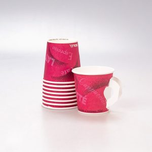 Vaso de Papel Rojo 4 Oz C/Asa SOLO 50 Pz