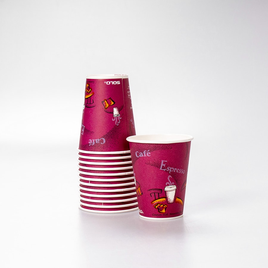 Vaso de Papel Rojo 8 Oz SOLO 50 Pz